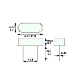 10 Pcs Quartz Crystal Oscillator, 16MHS DIP Crystal Resonators Kit HC-49S for Communication, Computer, Measurement Circuits