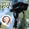 ROCKBROS Anti-Theft Bike Cable Lock, Black, Portable, Key Lock, Rustproof