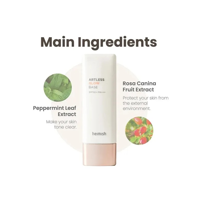 ✨🌿 Heimish Artless Glow Base SPF50+ PA++++ – 40 ml