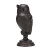 BRASSTAR Cast Iron Owl Statue with Base Smooth Details Garden