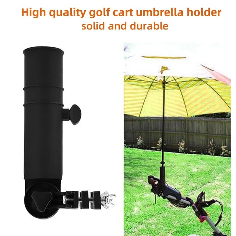 Universal Golf Cart Umbrella Holder, Adjustable Stand for Push Cart,
