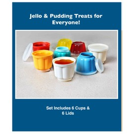 GELATIN CUPS WITH LIDS REUSABLE 12 PIECE SNACK