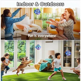 Litrevy Flying Orb Galaxy Ball 2024 Upgraded Toy,Boomerang Ball Hover Ball Mini Drone Hand Controlled,Galactic Fidget Spinner UFO Toys with LED Light,Birthday Party Gifts for Boys Girls Adults (Blue)