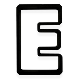 E Capital Block Letter Cookie Cutter with Easy Push Design (3.5 inch)