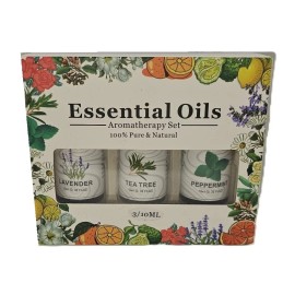 SPAROOM Holistic Pack 100% Pure Essential Oils 3 10mL Bottles Lavender Eucalyptu - 1