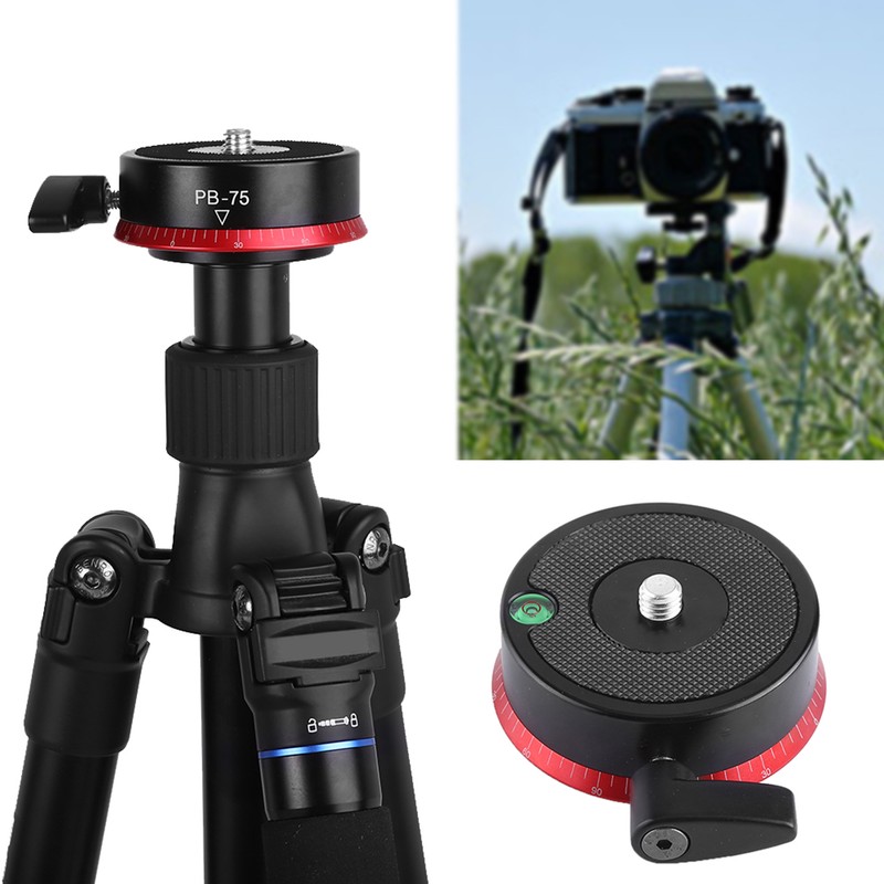 Aluminum Alloy Panorama Ball Tripod Head With Bubble Level and