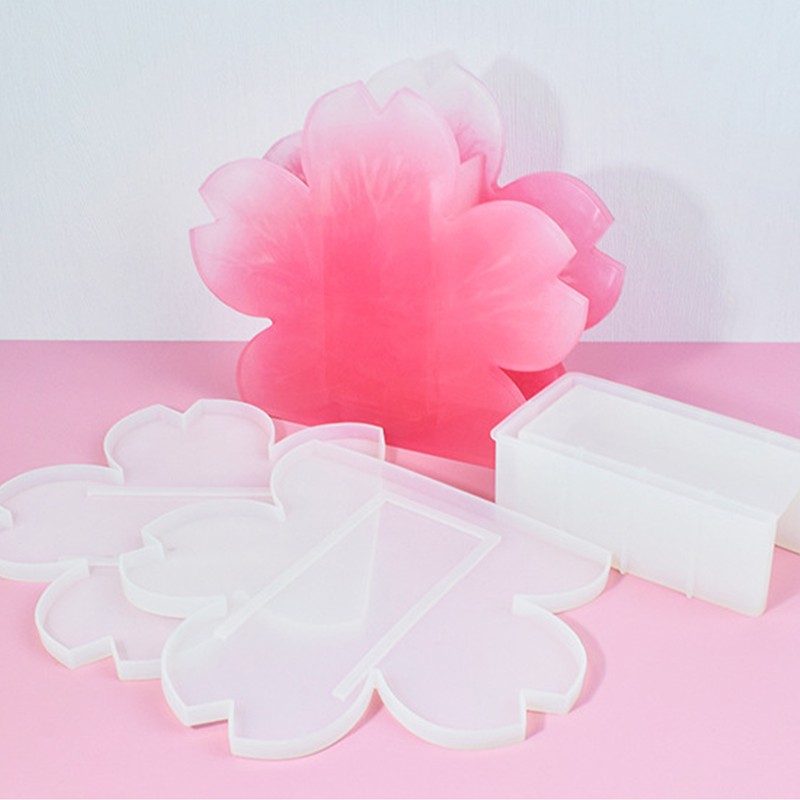 Flower Shape Epoxy Vase Mold DIY Reusable Strong Flexibility High