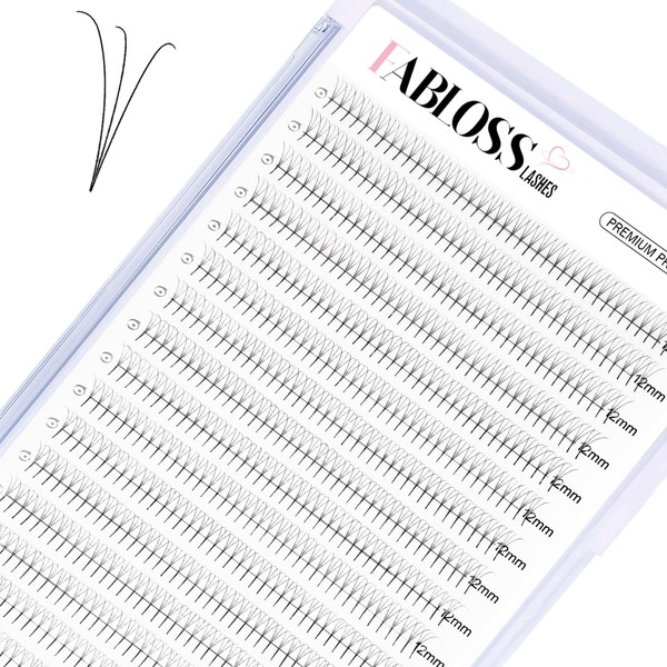 Premade Lash Fans 640 Fans Premade Eyelash Extensions, 3D-0.07-C/D Curl