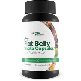 Pro Flat Belly Shake Capsules - Gut Cleanse to Help Reduce Bloating - Body Cleanse & Digestive Cleanse - Support Overall Health with Cleansing - Help Clear Waste & Toxins with Cleanse Supplements