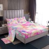 Erosebridal Kids Tie Dye Pink Bed Sheets Girls Bohemian Batik