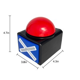 OFVENS Voice Game Buzzer 2Pcs, Game Answer Buzzers for Game Show with Light & Sound, Family Feud Buzzer Alarm Sound, Trivia Quiz Got Talent Buzzer Toys