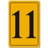 i-CowFun Premium Aluminum Number Signs 11, Metal 12" X 8"
