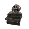 Veronese Design 4 3/4 Inch Wizard's Study Books And Skull