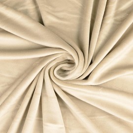 Squish Cuddle Fleece Velour Fabric Material Beige 1MTR