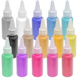 Woohome Color Art Sand Kit, Sand Art Bottles, Colored Sand Bottles for Painting, Crafts, Wedding Decor, Decorations (15 Color)