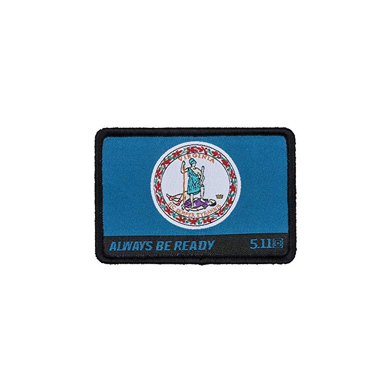 5.11 Tactical Virginia Flag Patch, Hook Backing, Laser-Cut Size, Easy