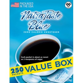 NatraTaste Blue Zero Calorie Sweetener, 250 Count Packets