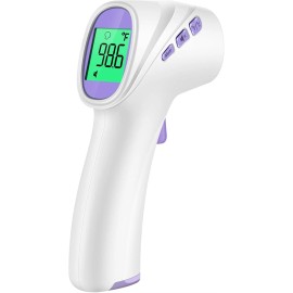 Viproud Forehead Thermometer No-Touch Digital for Adults Babies LCD Backlight Purple