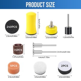 268 Pcs 1 Inch Wet and Dry Sanding Discs Drill Polishing Pads Kit, 60-10000 Grit Sandpaper with 1/8" Shank for Rotary Tools, Drill Sanding Attachments Buffing Pads for Resin, Wood, Metal and Jewelry