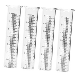 BESPORTBLE 4pcs Transparent Rain Gauge Clear Rain Measuring Tool Portable for Garden and Lawn Accurate Precipitation Measurement for Outdoor Use