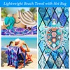 Defresit 2 Pack Microfibre Beach Towels for Adults Women Men