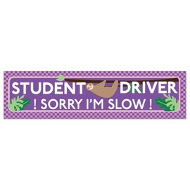 Make Your Message Stick Student Driver Car Magnet – Sorry I’m Slow! | Beginner Driver Safety Sign for Vehicles | Easy-to-Apply Bumper Car Magnet | Perfect for New Drivers | Made in The USA