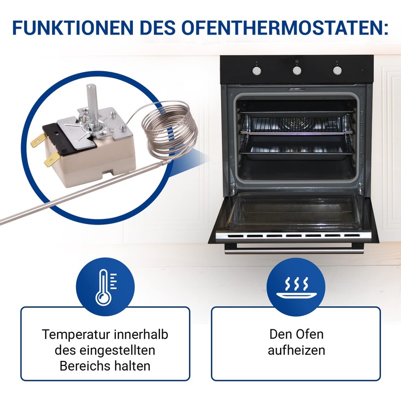 VIOKS Oven Thermostat for Oven 50-250°C Replacement for EGO 55.13043010