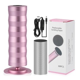 HuuppHip Feet Hard Skin Remover,Foot Grinder,Electric Foot File for Dry Skin & Calluses,Plug-in Pedicure Tool with 60 Sandpaper Discs Adjustable Speed,for Dead Skin Remover Feet Care