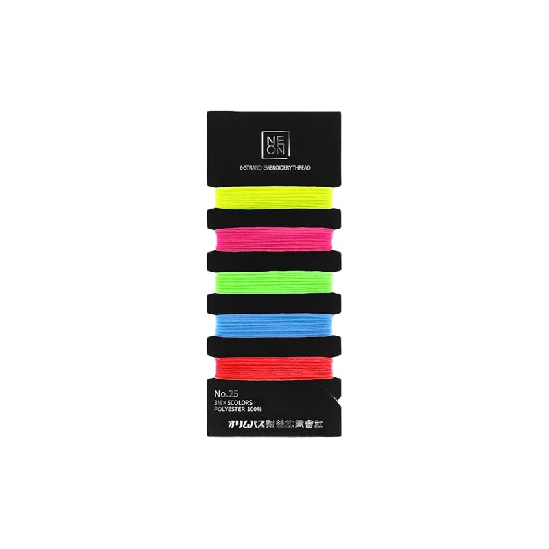 Olympus COL. VIVID NE-C1 NEON #25 Thread Set, Embroidery Thread