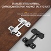 Pack of 2 Door Locks, Sliding Door Lock, Stainless Steel,