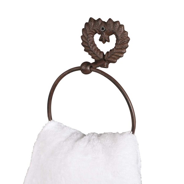 Towel Ring Wall Mounted Heart Bathroom Rail Holder Hook (AF13)