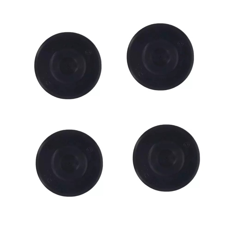 Leg Daddy 3" Black Round HDPE Plastic Sofa Leg, Set