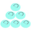 X AUTOHAUX 6pcs D Ring Patch PVC Stainless Steel Round