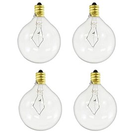 HASMX 25 Watt 130 Volt Light Bulbs Replacement Bulbs for Large Scentsy Wax Diffuser and Tart Warmers, E12 Candelabra Base Bulbs (4-Pack)
