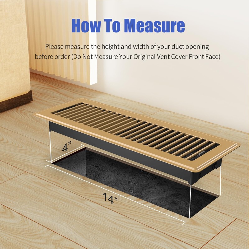 4x14 Floor Register Vent - Heavy Duty Steel Vent Covers