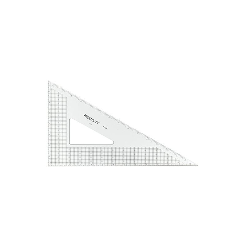 Westcott Grid Triangle, 14", 30/60 Degree, Transparent (T-14M)