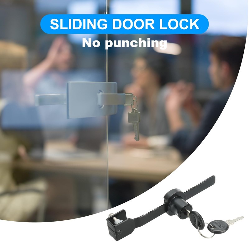 PATIKIL Glass Cabinet Lock, 2Pcs Keyed Different Zinc Alloy Single