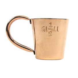 TG,LLC Treasure Gurus 1/2 Gill Copper British Royal Navy Rum Ration Cocktail Measuring Cup Drink Shot Glass Handle