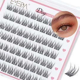 EMEDA DIY Eyelash Extensions Individual Lash Extensions Clusters 70 Pcs 10mm Natural Look Lash Ribbons D Curl Soft And Lightweight DIY Lash Extensions For Home Use (D03-10mm)