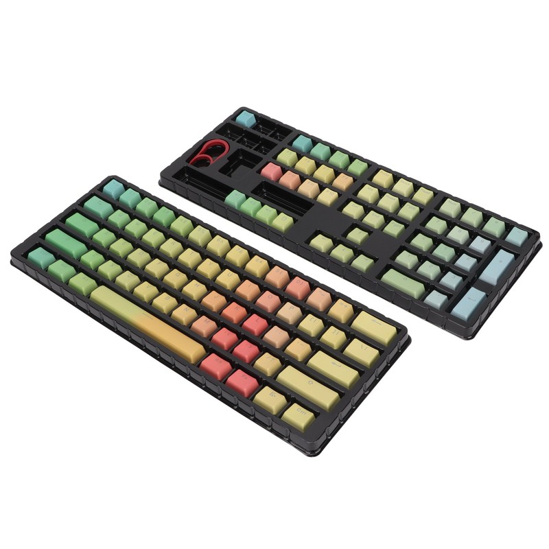 Keycaps PBT Translucent Sublimation Rainbow Gradient Mechanical 108 Keycaps for
