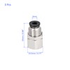 M METERXITY 3 Pack 1/8 BSPT Push Lock Fitting -