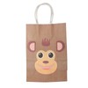 25Pcs Kraft Paper Gift Bag Animal Pattern Multipurpose Kraft Bag