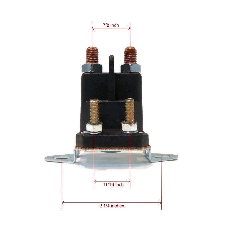 The ROP Shop Starter Solenoid w/ 2 Hole Bracket for