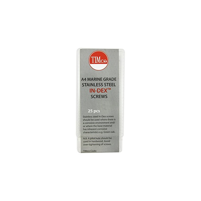 TIMCO 125INDEXSST Index Timber Screw HEX-S/S, Silver, 6.7x125, Set of