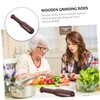 LIFKOME 1Pc Wooden Garlic Pestle Ergonomic Kitchen Grinding Tool for