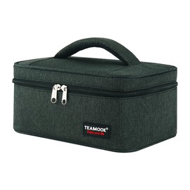 TEAMOOK Small Lunch Bag Mini Lunch Box Insulated Portable for Adults Men Women Work with Handle En-large 5.8L Black