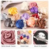 MECCANIXITY Boutonnieres for Men/Women, Rose Gold Groom Corsage Artificial Flower