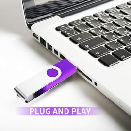 USB Sticks 32 GB Pack of 5 AreTop Memory Stick Rotate Metal Multicoloured High Speed USB 2.0 Flash Drive Pack (Multi-Colour)