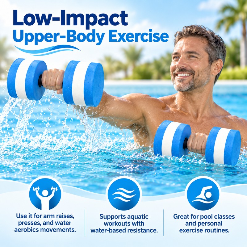 Floating EVA Water Dumbbell for Pool Exercise – Aquatic Resistance