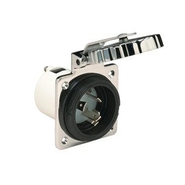 Marinco 303SSEL-B Inlet, 30A 125V, Stainless Steel